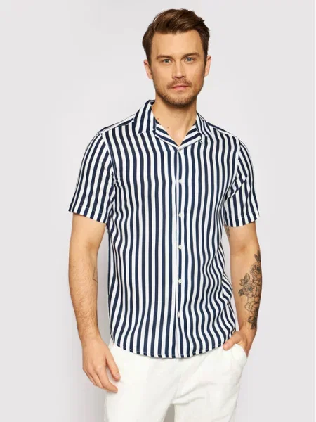 Only & Sons Marškiniai Wayne tamsiai mėlyna balta