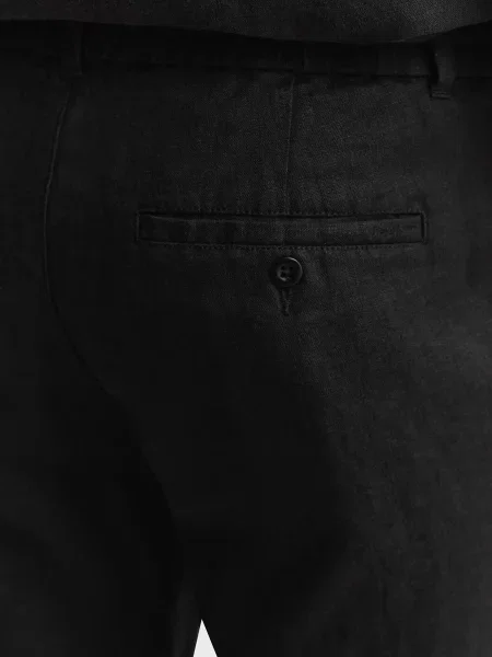 Лляні штани Gant чорні
