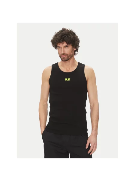 KARL LAGERFELD Tank top marškinėliai Slim Fit juoda