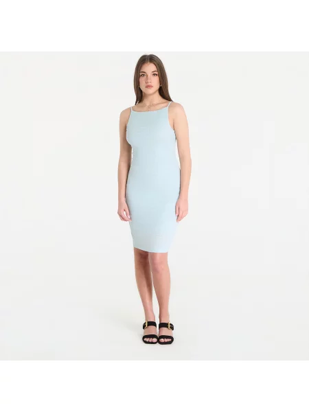 Sukienka Guess Jeans Sl Francine Smock Hotfix Dress Misty Teal Multi L