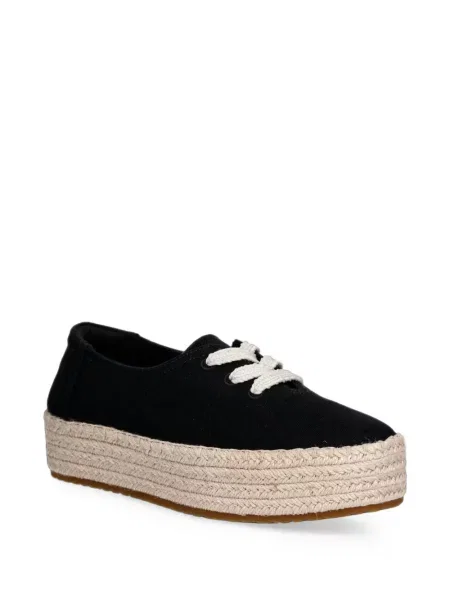 Espadrile Toms cu platformă țesuți negru