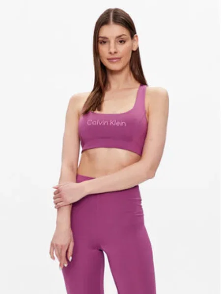 Fitness podprsenka Calvin Klein Medium Support VAE amethyst fialová