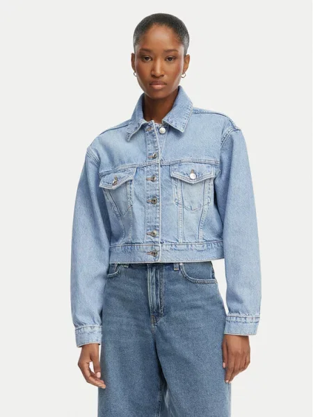 HUGO Jeans jakna Galatea Svetlo modra