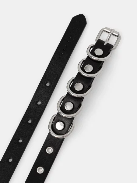 Ремінь Sisley з ремінцями чорний