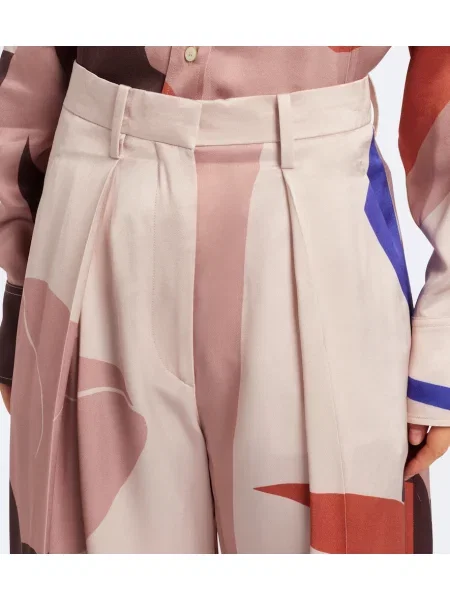 Pantaloni Victoria Beckham din satin cu imagine