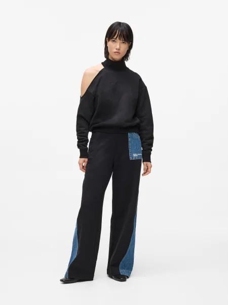 KARL LAGERFELD JEANS Nohavice modrá denim čierna