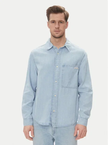 Calvin Klein Jeans cămașă de blugi albastru