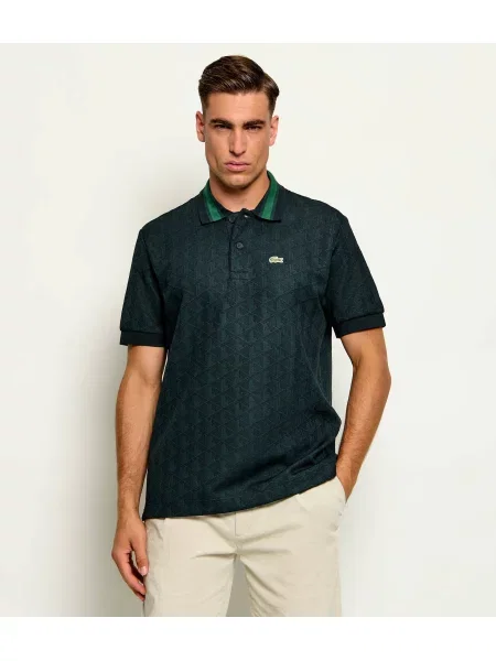 Tricou polo Lacoste clasic verde