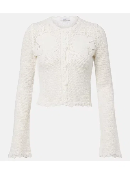 Cardigan Erdem cu broderie alb