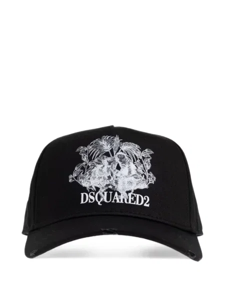 Șapcă Dsquared2 zdrențuiți negru
