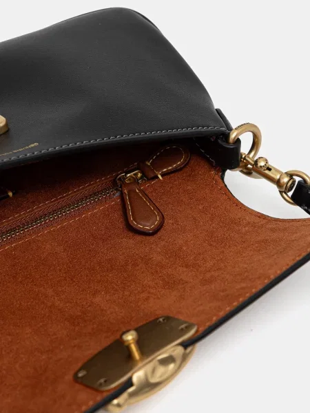 Кожаная сумка Coach черная