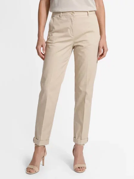 Chinosy o kroju slim fit z bawełny i satyny S.oliver Black Label czarne