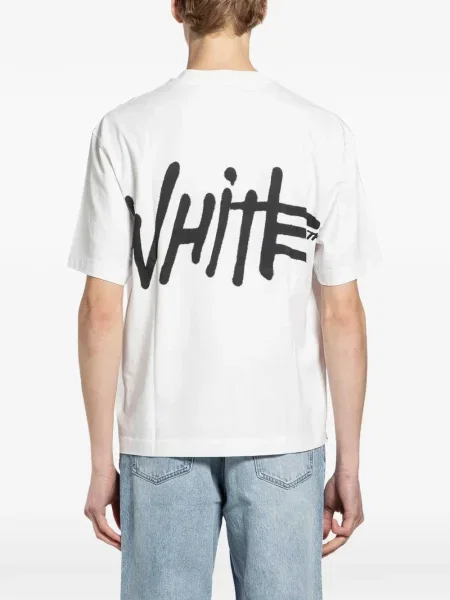 Μικρός μπλούζα Off-white με αυτόγραφο λευκό