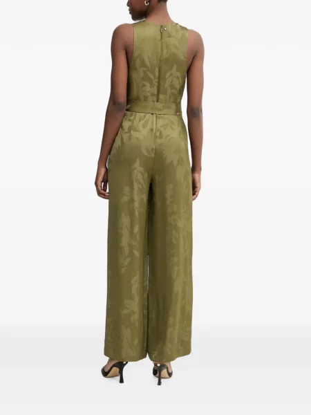 Cu centură salopetă Armani Exchange din jacard verde