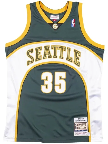 Cămașă Mitchell & Ness din jerseu verde