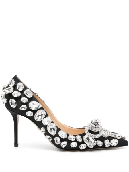 Pantofi cu toc Mach & Mach de cristal negru