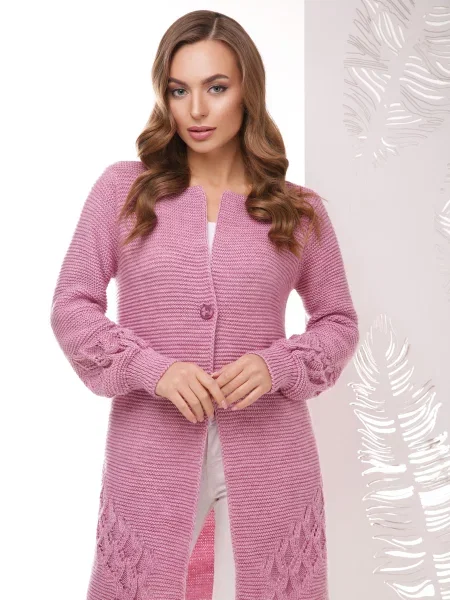 Кардиган MarSe бузковий вовна/акрил