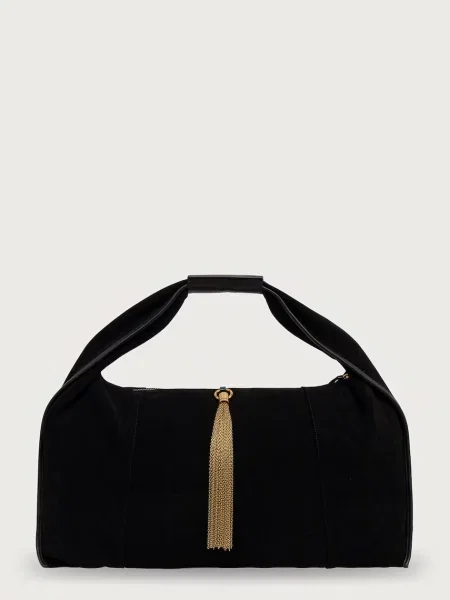 Geanta hobo Twinset din piele negru