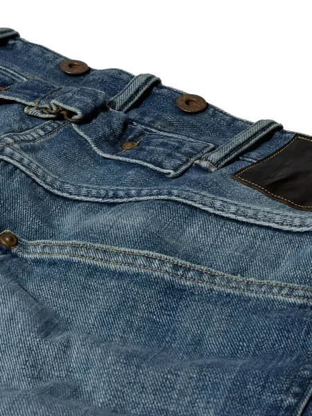 Pantaloni Taiga Takahashi albastru