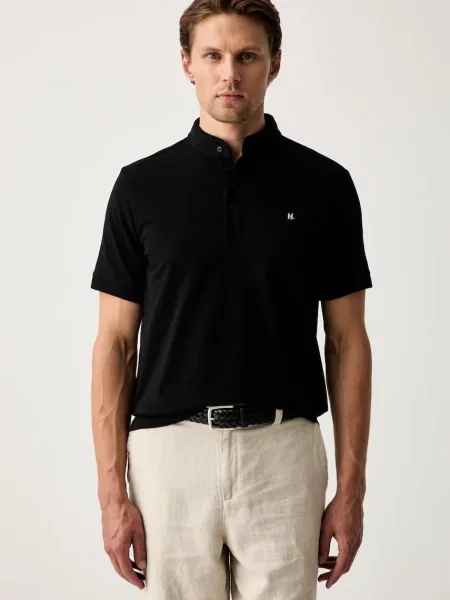 Tricou polo Karl Lagerfeld negru