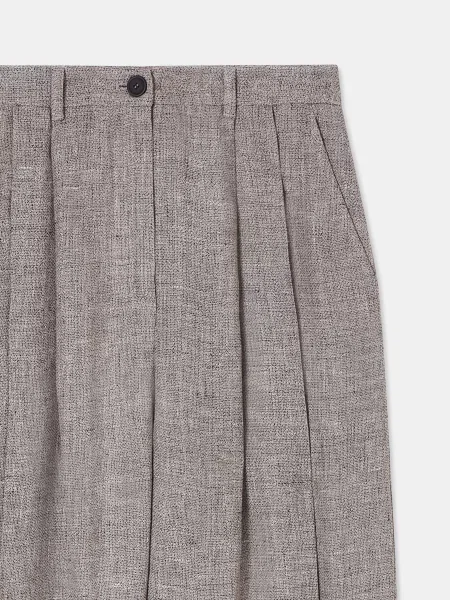 Лляні Класичні штани Emporio Armani сірий