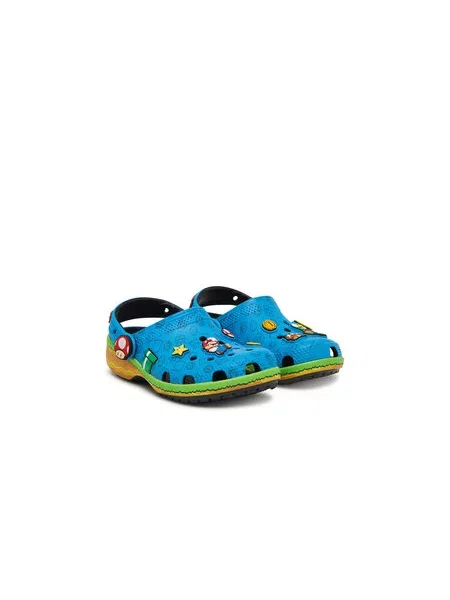 Šlepetės Crocs Super Mario Core Classic Clog Kids Spalvota