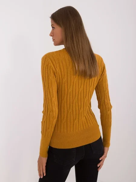 Pulover Fashionhunters clasic galben