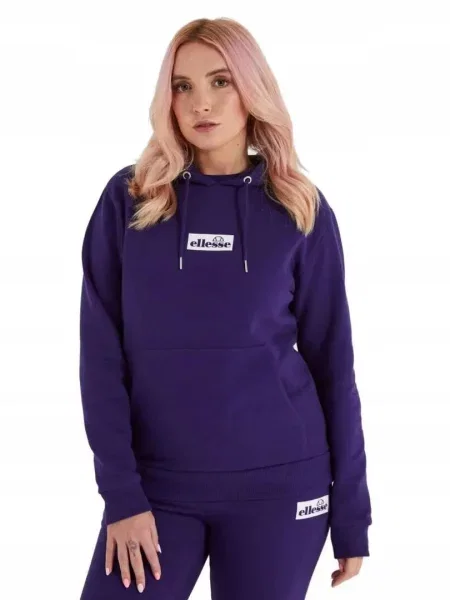 ELLESSE BLUZA Z KAPTUREM SPORTOWA niebieski
