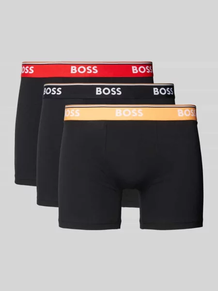 Obcisłe bokserki z elastycznym z logo w zestawie 3 szt. Boss czarne