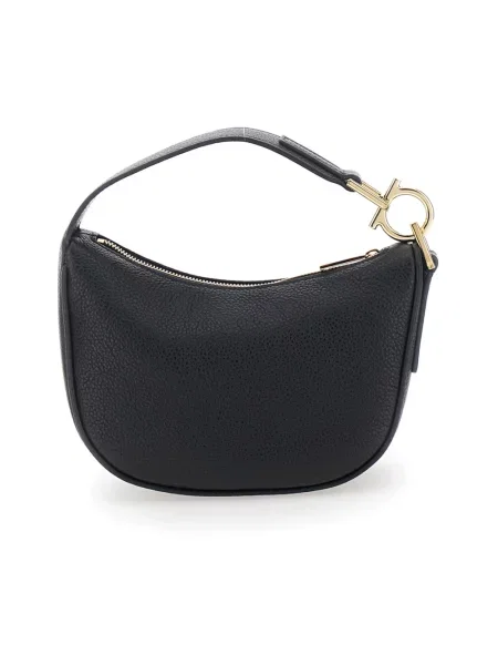 Top Ferragamo skórzany czarny