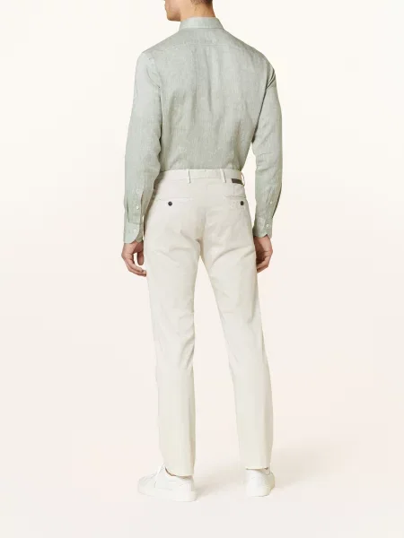Olymp Signature Koszula Z Lnu Tailored Fit gruen