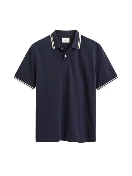 GANT Tricou albastru noapte alb