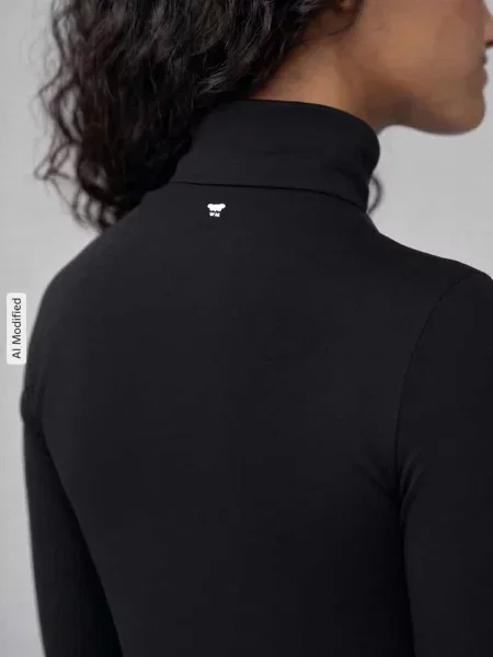 Bluzka z długim rękawem o kroju slim fit z mieszanka model MULTIF' Weekend Max Mara czarna