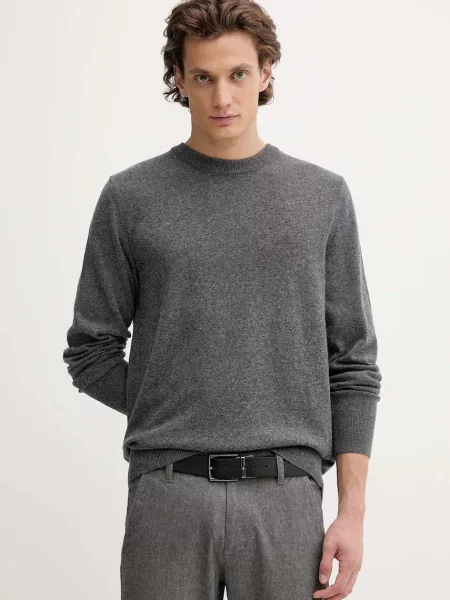 Marc O'Polo sweter z domieszką wełny lekki szary