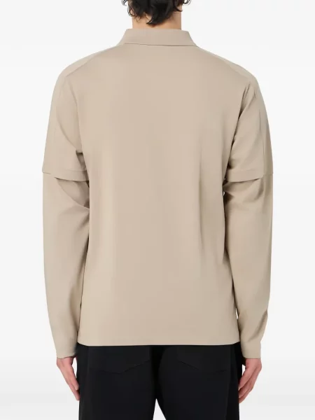 Tricou polo Off-white cu imagine alb