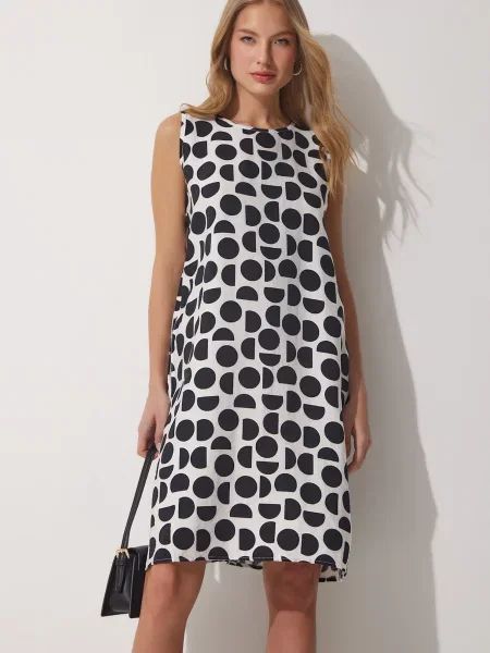 Happiness İstanbul Rochie negru alb