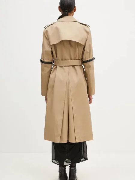Trench kabát Coperni Hybrid Trench béžový