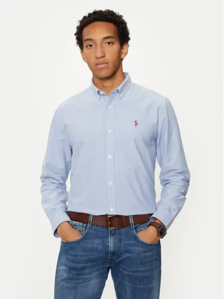 Риза U.s. Polo Assn. с качулка синьо