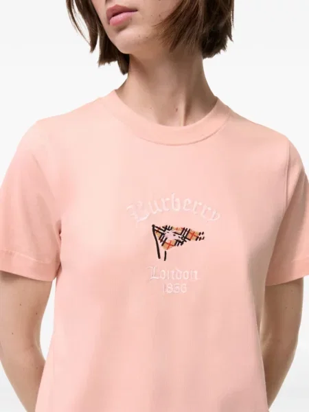 Tricou Burberry în carouri roz