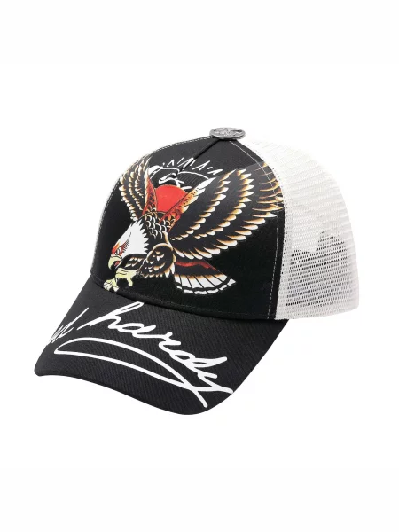 Ed Hardy Șapcă Soaring Eagle galben auriu / portocaliu homar / negru / natural alb
