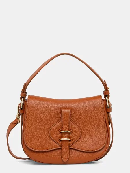 Usnjena torbica Coccinelle MAVERY E1 18 02 01 oranžna