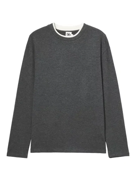 Koszulka B+ab z okrągłym dekoltem szara