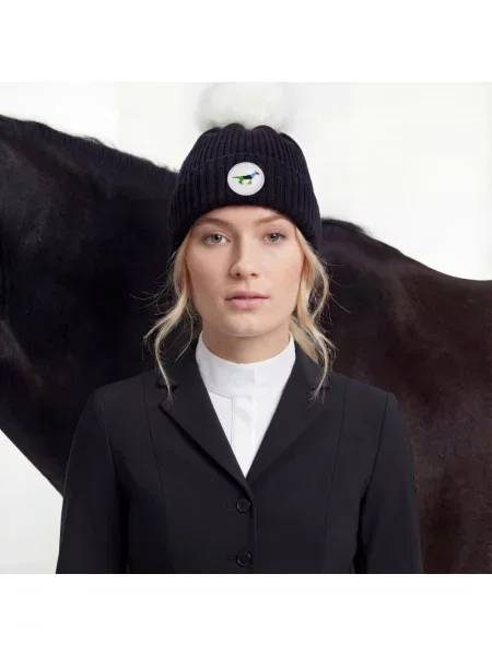 Czapka z pomponem Galop Wear czarna
