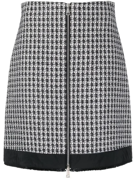 Fustă Moncler din tweed alb