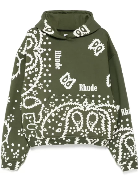 Hanorac cu glugă Rhude cu imagine verde