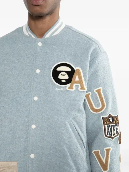 Geacă Aape By A Bathing Ape cu broderie albastru