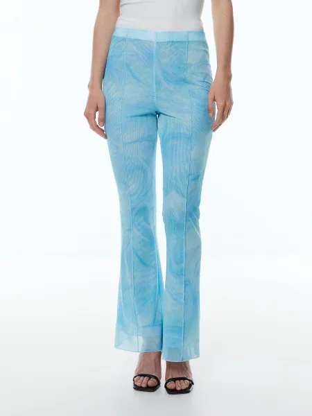 EDITED Pantaloni Ronina albastru alb
