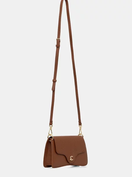 Coccinelle crossbody kabelka kožená hnědá