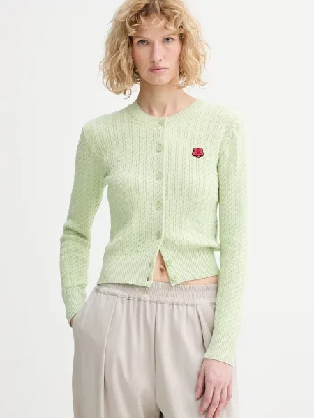 Kenzo cardigan din amestec de lână verde