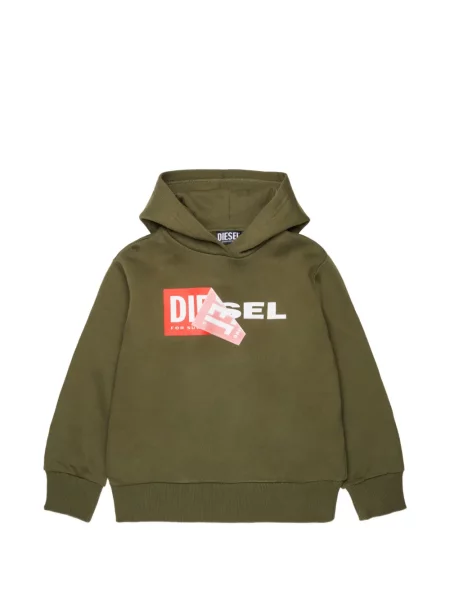 Bluza z kapturem dziecięca Diesel zielona